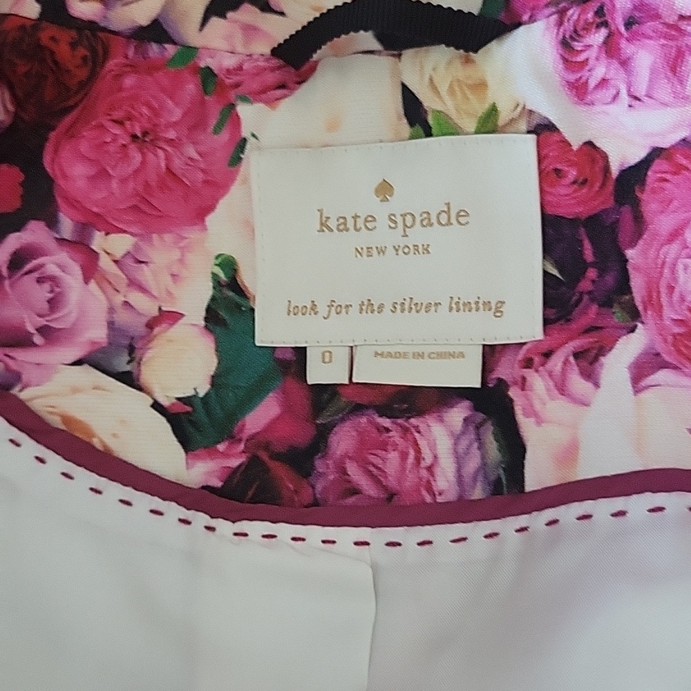 Kate Spade New York Rose Print Millie Blazer Size 0 - Picture 8 of 14